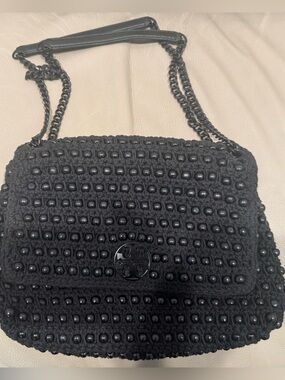 Tory Burch Crochet Beaded Shoulder Bag